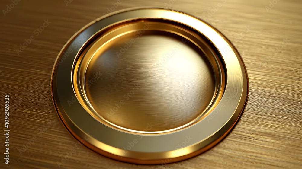 Golden Circular Button Design: Textures & Styles Golden Circular Button Design: Textures & Styles