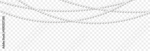 Vector pearl beads png. Luxurious pearl necklace. Strings of pearls png.