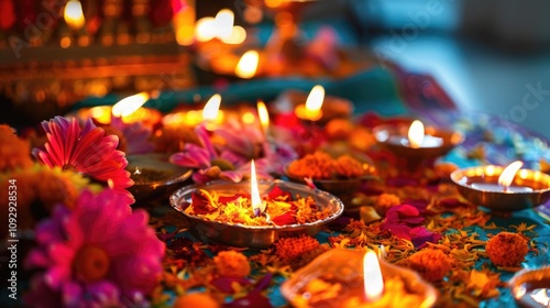 celebration of the festival Navaratri, nine nights, Diwali photo