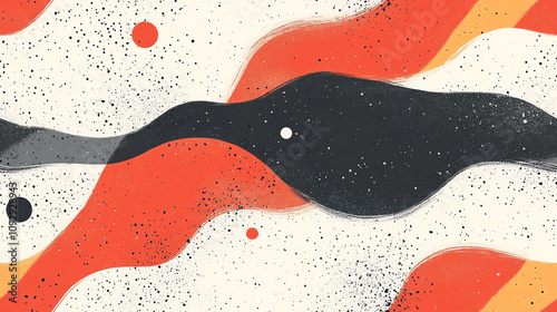 Wallpaper Mural Abstract waves seamless pattern with speckled effect Torontodigital.ca