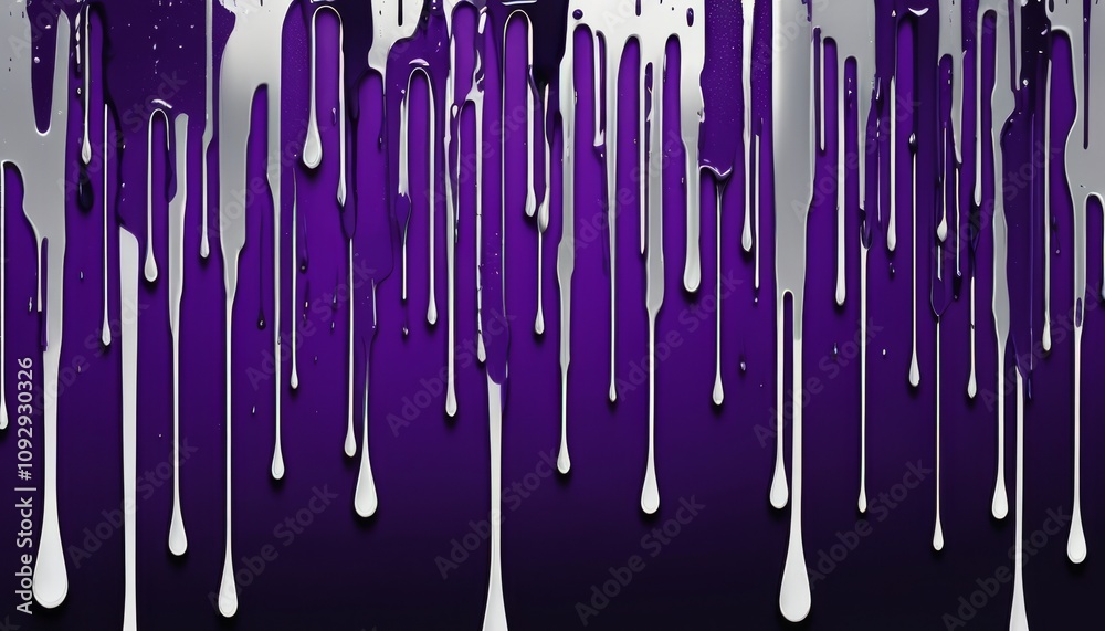 Abstract background featuring purple and silver paint drips creating a dynamic flow