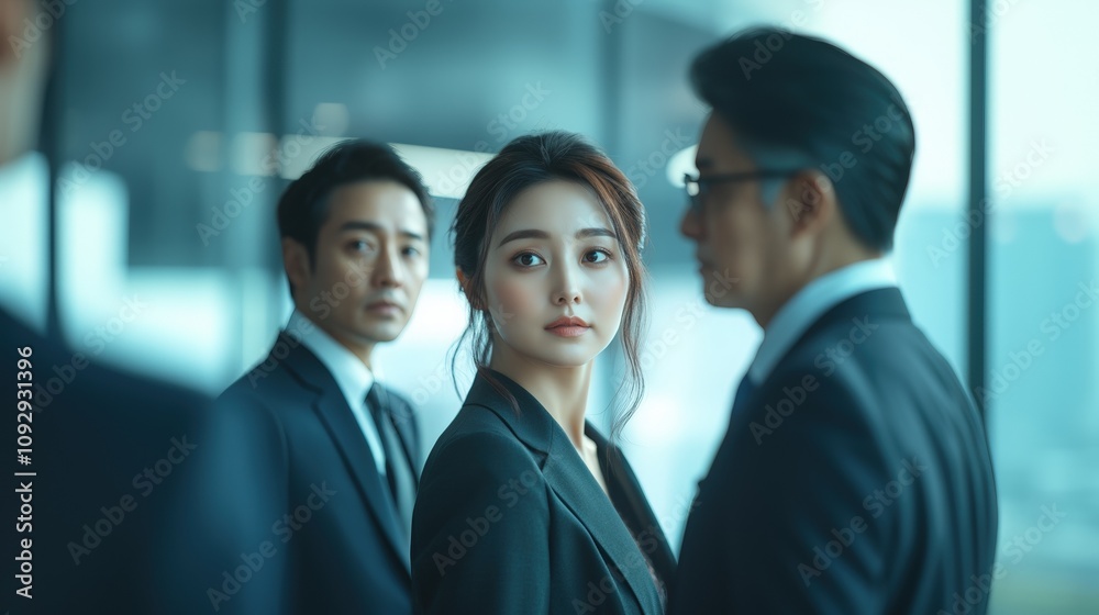 Business men and women meeting handshake negotiation leadership decision