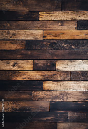 Dark wood texture background design. Rustic Wooden Plank Wall Texture with Natural Brown and Charcoal Tones