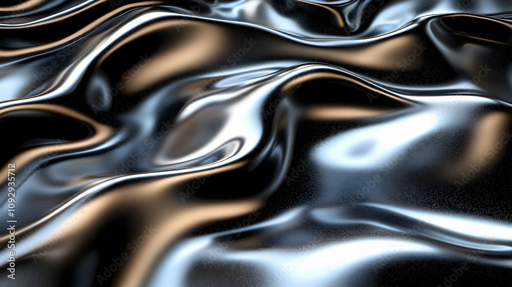 Liquid Metal: Abstract Waves Flow Seamlessly Liquid Metal: Abstract Waves Flow Seamlessly