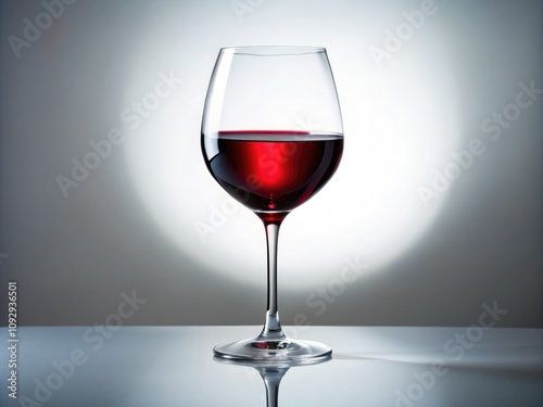 An exquisite red wine glass isolated on whiteâ€”perfect for luxury dining, wine tasting, celebrations, romantic evenings, and elevating gatherings with a touch of refined indulgence.