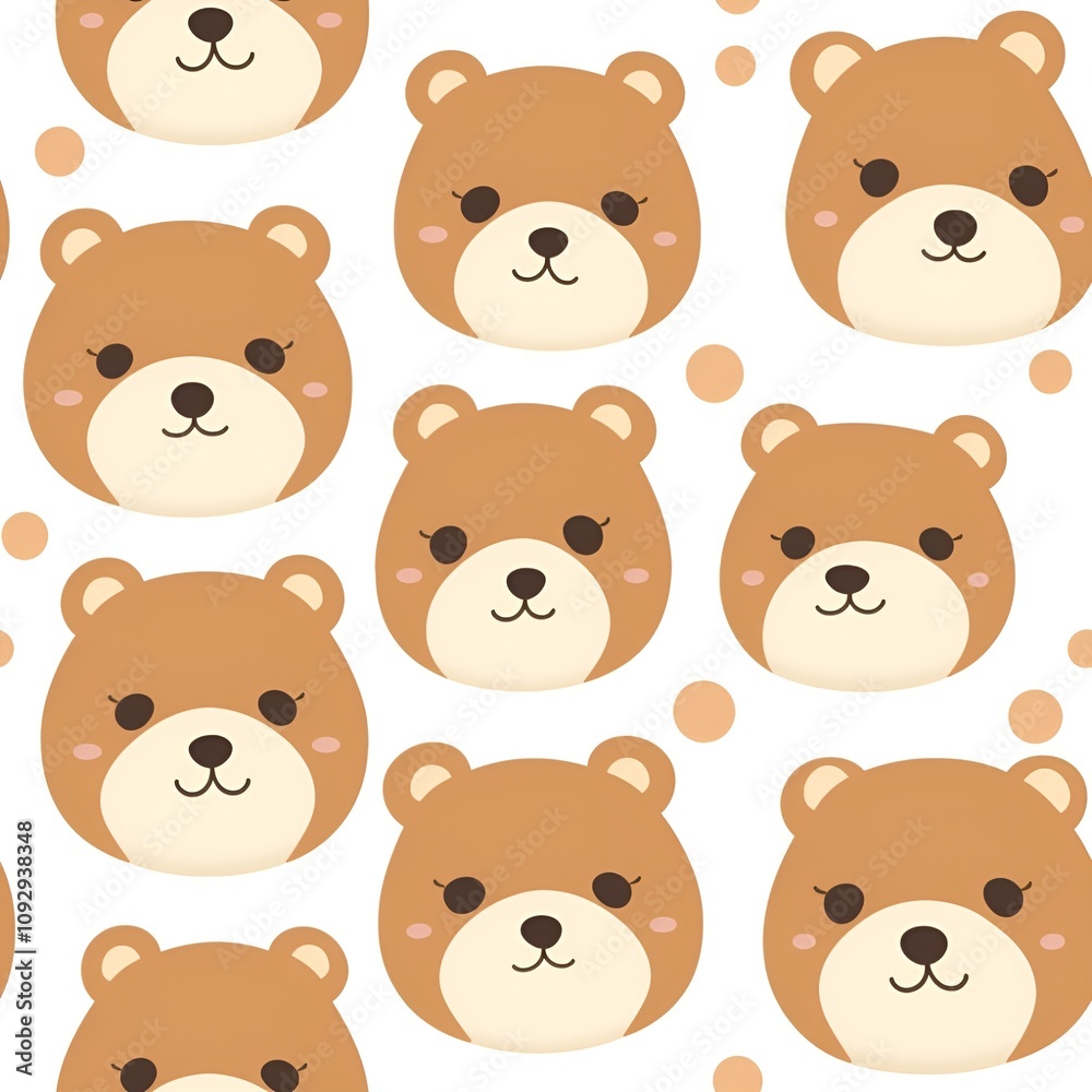 Seamless pattern bear background Seamless pattern bear background