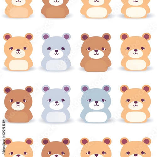 Seamless pattern bear background 