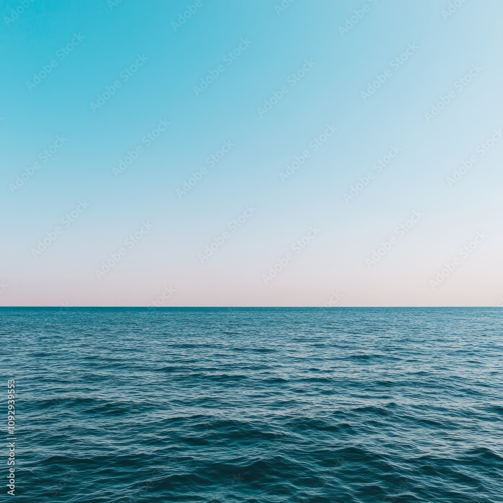 Serene ocean meeting a clear sky. Serene ocean meeting a clear sky.
