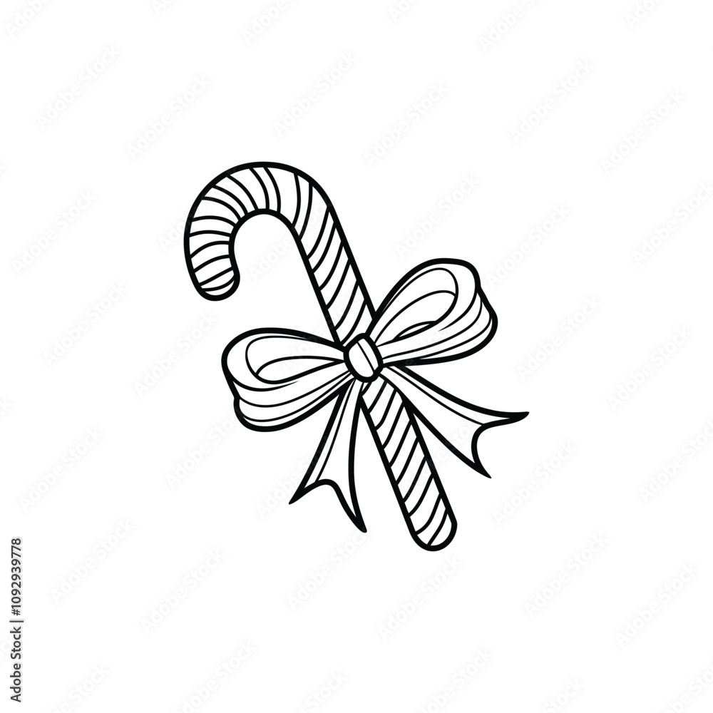 Naklejka premium Christmas Candy Cane icon vector illustration