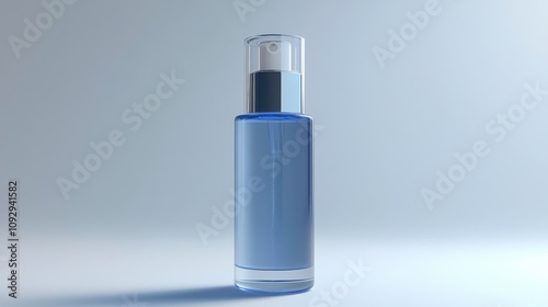 Blue Serum Bottle in Natural Light Setting