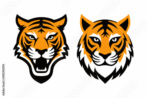 Angry Tiger Vector Illustration.