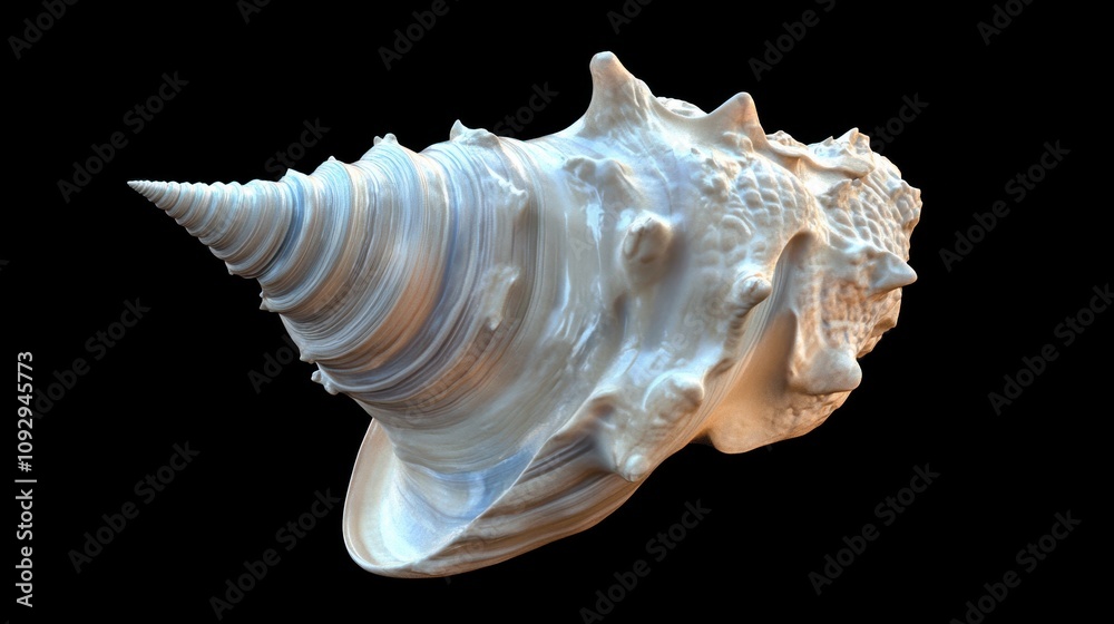 Close-up of a unique seashell with intricate details and swirling patterns, set against a black background. The shell's texture and creamy white color are highlighted. Close-up of a unique seashell with intricate details and swirling patterns, set against a black background. The shell's texture and creamy white color are highlighted.