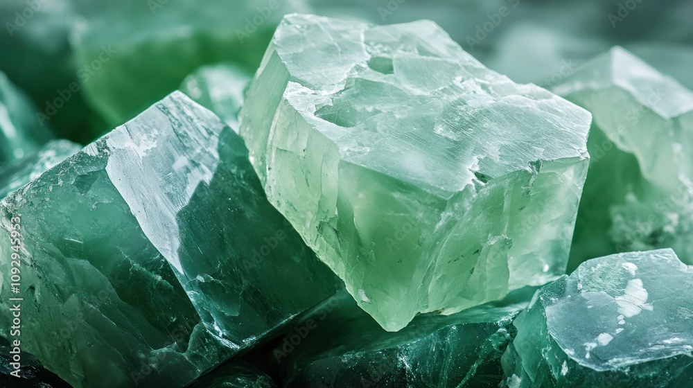 Obraz premium Eco-friendly jade mining, featuring sustainable methods in gemstone extraction