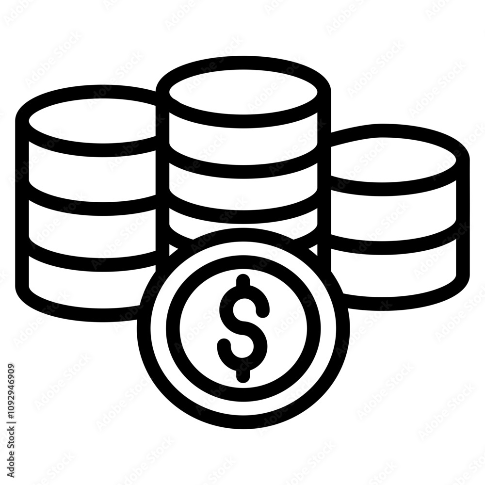Coin Icon Element For Design Coin Icon Element For Design