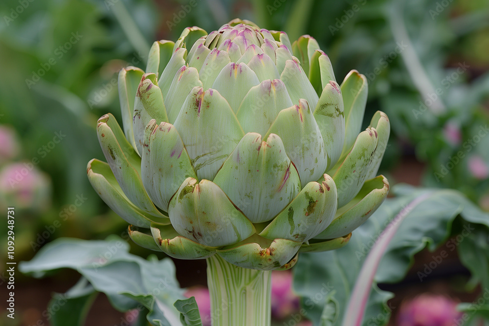 Organically grown green artichoke Organically grown green artichoke