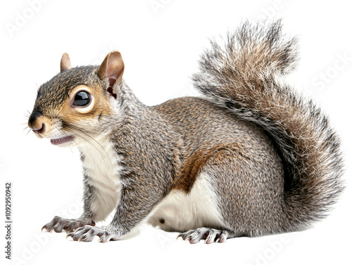 a squirrel with a fluffy tail