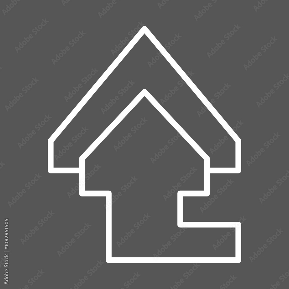 Fototapeta premium Curved Arrow Upicon Design