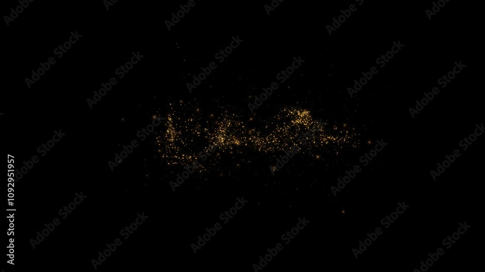 Golden glitter trail motion background, Spiral Light Streak Particle dust flickering. dust shiny stars sparkles award holiday. Party celebration rays. Birthday, Anniversary, new year, event, Christmas