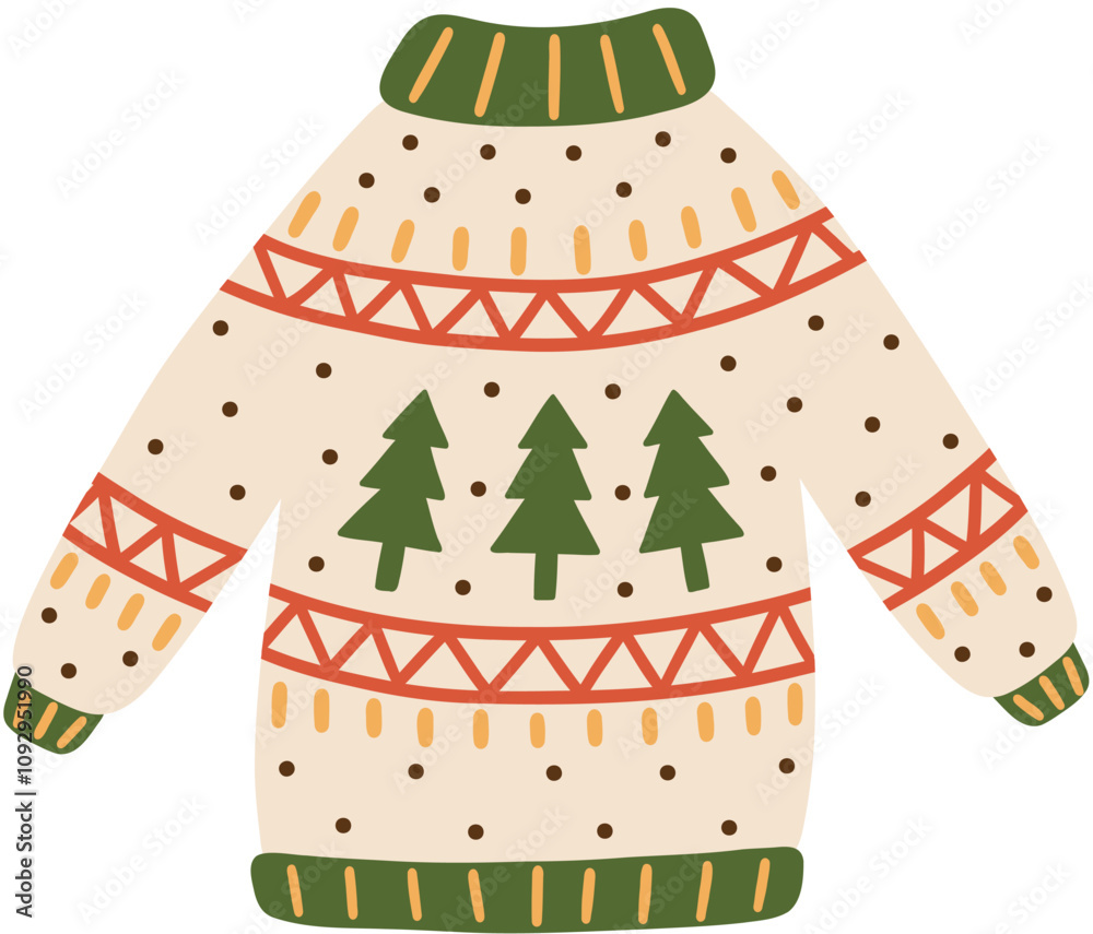 Christmas Pine Trees Ugly Sweater