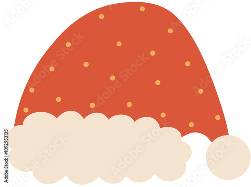 Santa Hat with Polka Dots