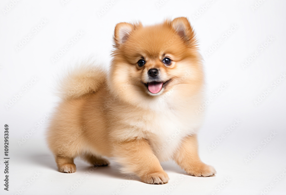 pomeranian puppy isolated on white pomeranian puppy isolated on white