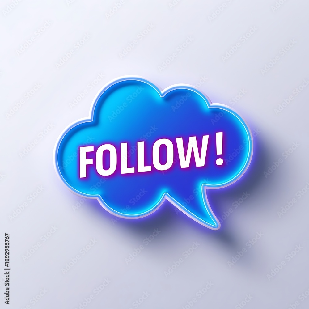 Neon Follow Sign: A Bright Call to Action Neon Follow Sign: A Bright Call to Action