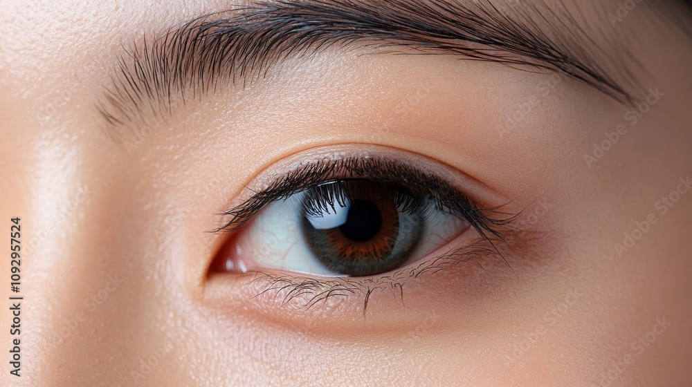 Close up shot of different people's eye man and woman boy and girl