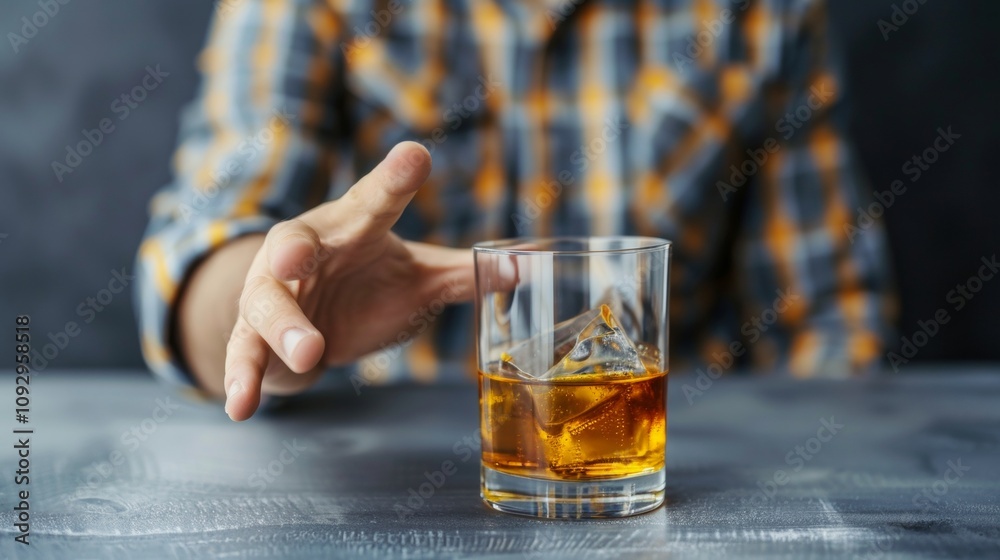 man refuses say no and avoid to drink an alcohol whiskey , stopping hand sign male, alcoholism treatment, alcohol addiction, quit booze, Stop Drinking Alcohol. Refuse Glass liquor, unhealthy, reject man refuses say no and avoid to drink an alcohol whiskey , stopping hand sign male, alcoholism treatment, alcohol addiction, quit booze, Stop Drinking Alcohol. Refuse Glass liquor, unhealthy, reject