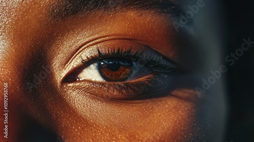 Close up shot of different people's eye man and woman boy and girl