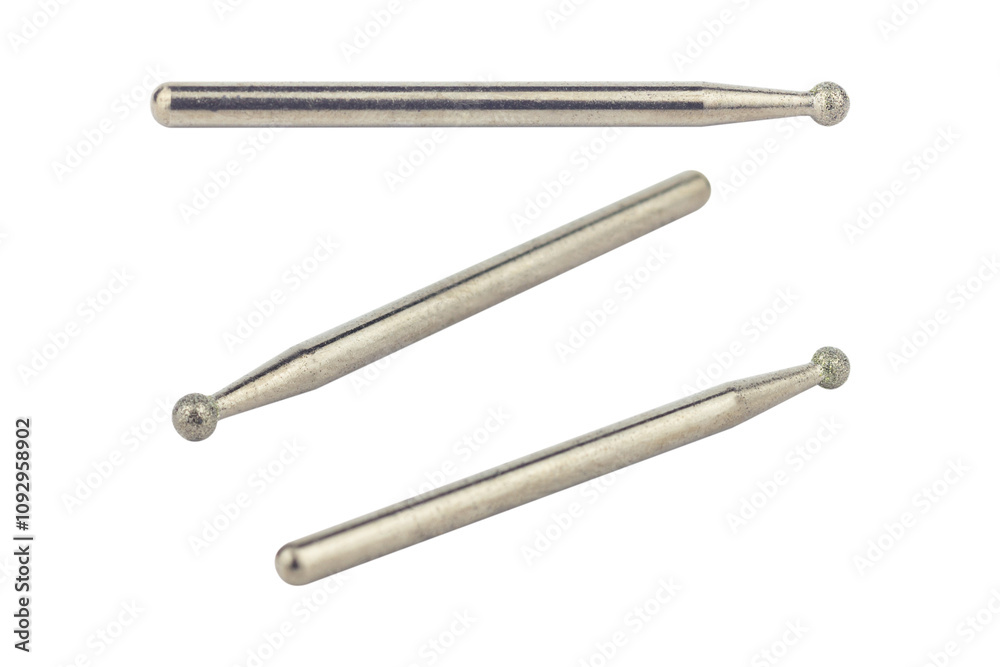 set of cutter for hand engraver and drill with diamond filings, isolated from background set of cutter for hand engraver and drill with diamond filings, isolated from background