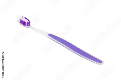 plastic toothbrush isolated from background