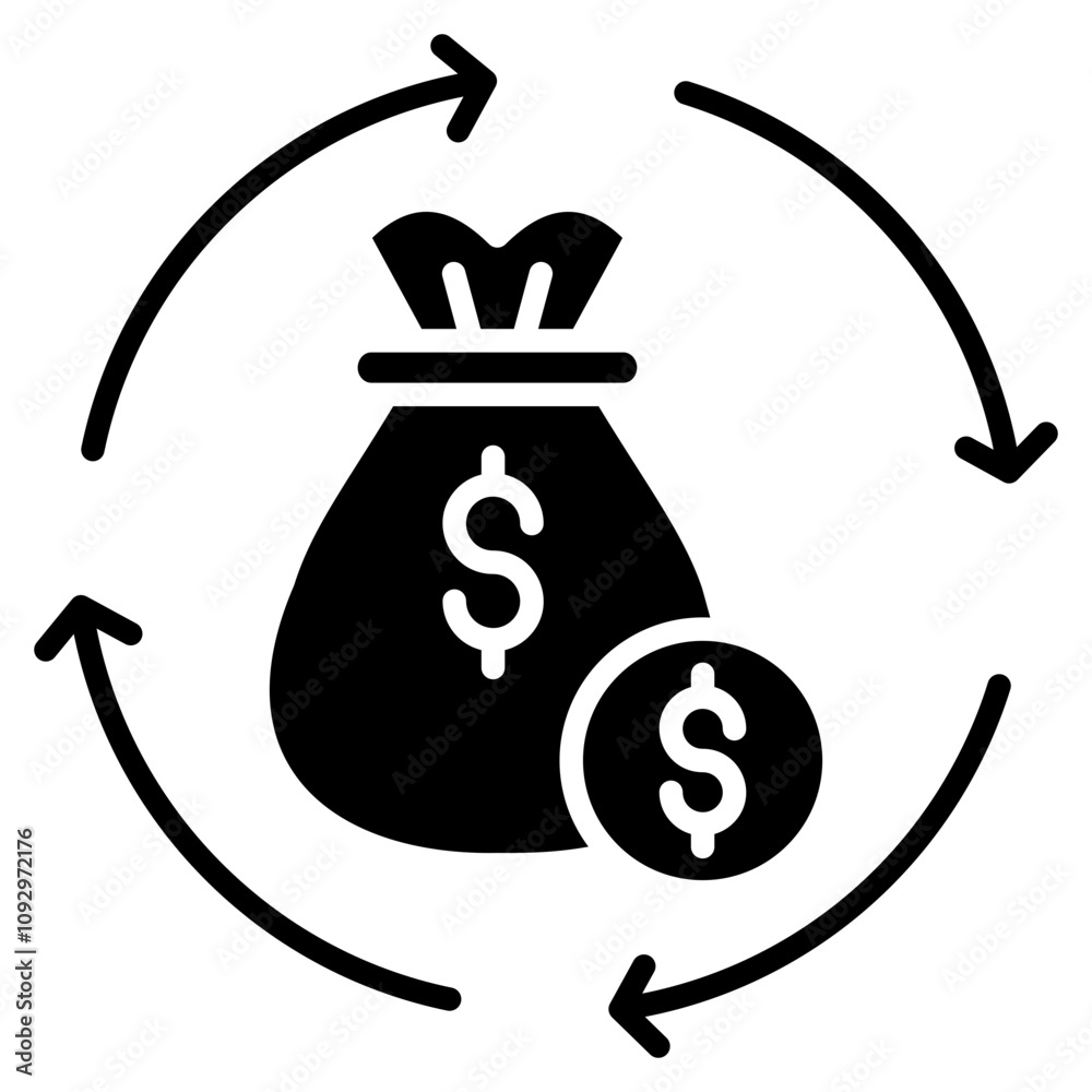 Revenue Stream Icon Element For Design Revenue Stream Icon Element For Design