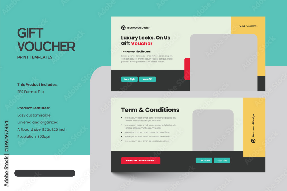 Fashion Gift Voucher Coupon Design Template Fashion Gift Voucher Coupon Design Template