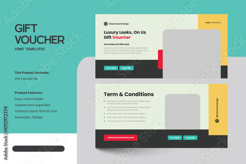 Fashion Gift Voucher Coupon Design Template