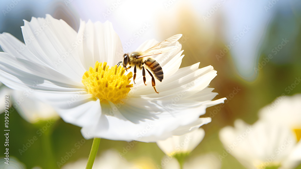 bee on flower bee on flower
