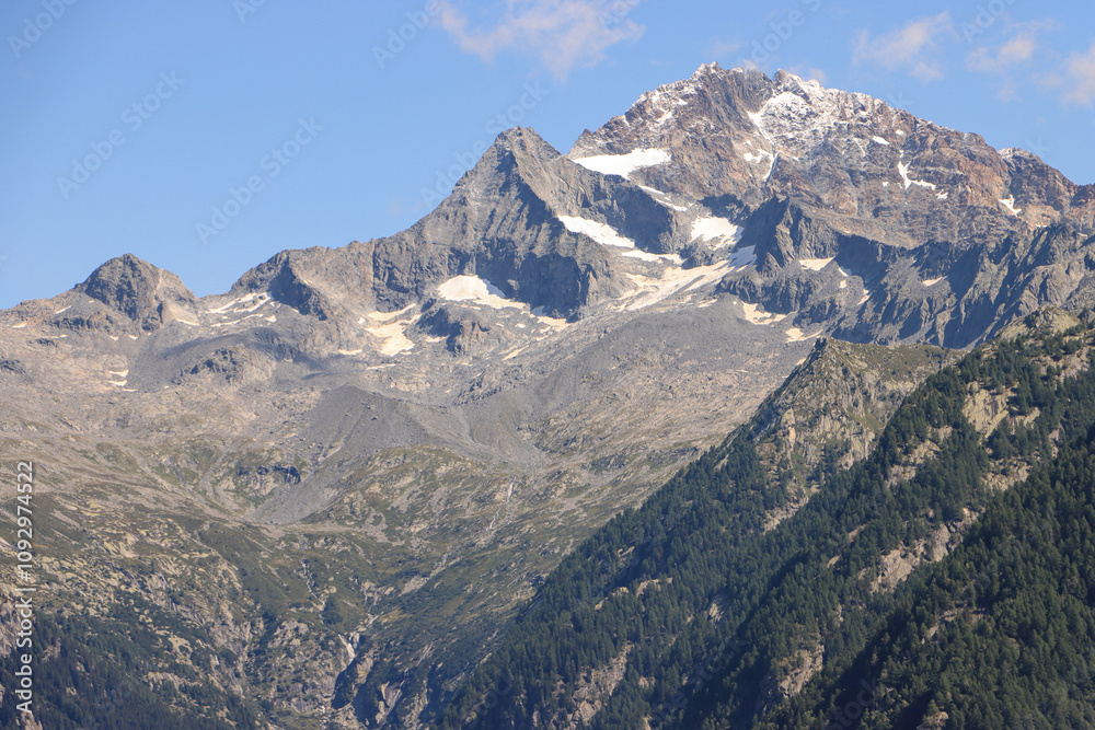 Monte Disgrazia (3678) aus dem Valle Bagni gesehen Monte Disgrazia (3678) aus dem Valle Bagni gesehen
