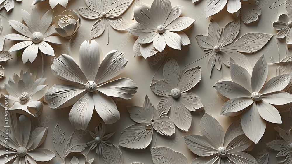 a white paper background adorned with delicately embossed flowers, a textured floral pattern that combines elegance with simplicity Generative AI
a white paper background adorned with delicately embossed flowers, a textured floral pattern that combines elegance with simplicity Generative AI