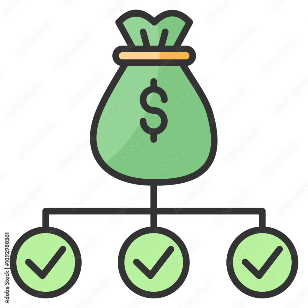 Budget Allocation Icon Element For Design Budget Allocation Icon Element For Design