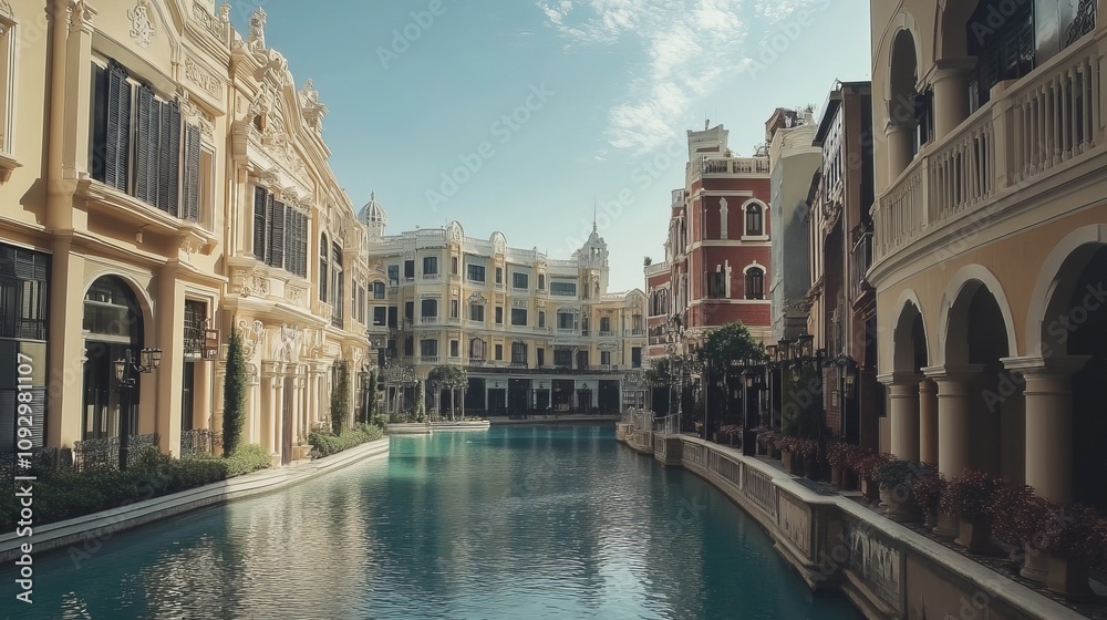 Naklejka premium Beautiful cityscape of Macau downtown city