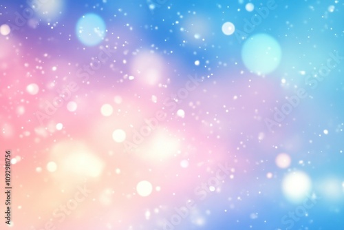 Colorful Bokeh with Soft Snowflakes Effect