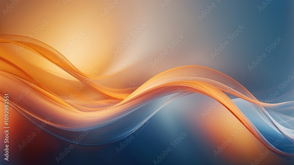 An abstract background featuring smooth flowing gradients of orange and blue hues An abstract background featuring smooth flowing gradients of orange and blue hues