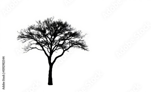 Tree larix decidua on transparent background3d rendering png set christmas tree silhouette Illustration  photo