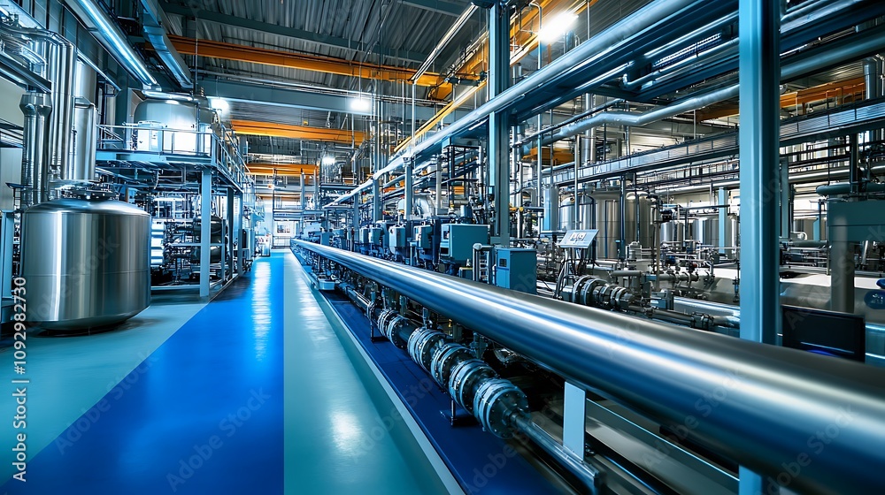 Fototapeta premium High-tech quality control systems ensuring product standards in a factory 