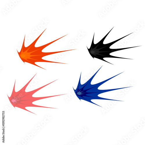 Set of Blast Zap Excitement Explosion 