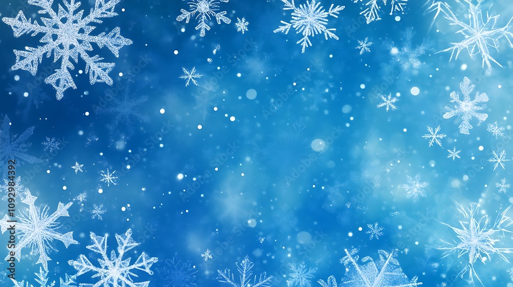a gorgeous Christmas background with snow and lighting