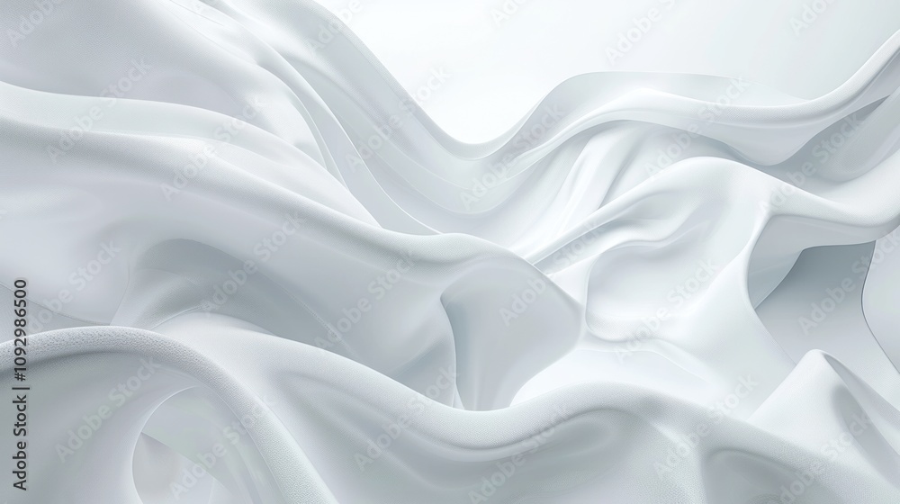 A smooth, flowing white fabric creating an elegant and serene visual texture. A smooth, flowing white fabric creating an elegant and serene visual texture.
