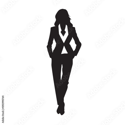 Vintage Silhouette of a Woman in Classic