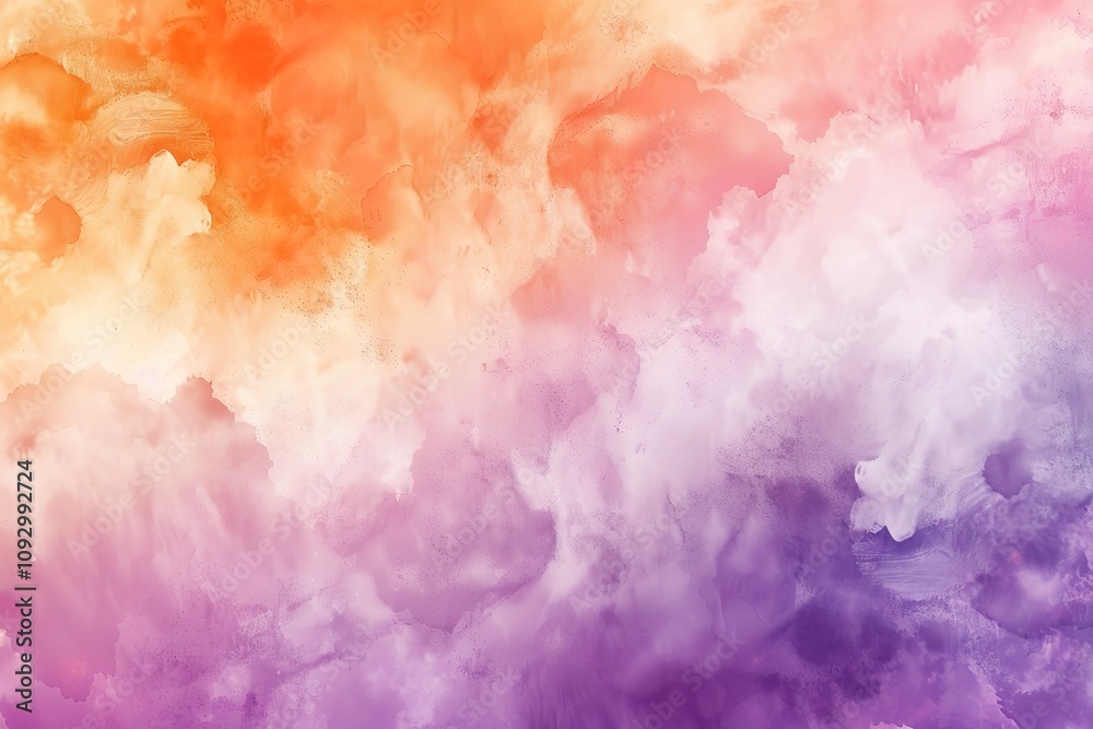 Fototapeta premium A colorful background with clouds and a splash of orange and pink