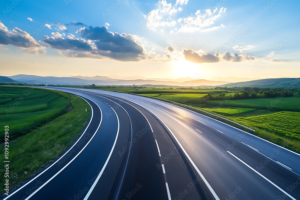 Naklejka premium solar panel and sunlight with beautiful nature