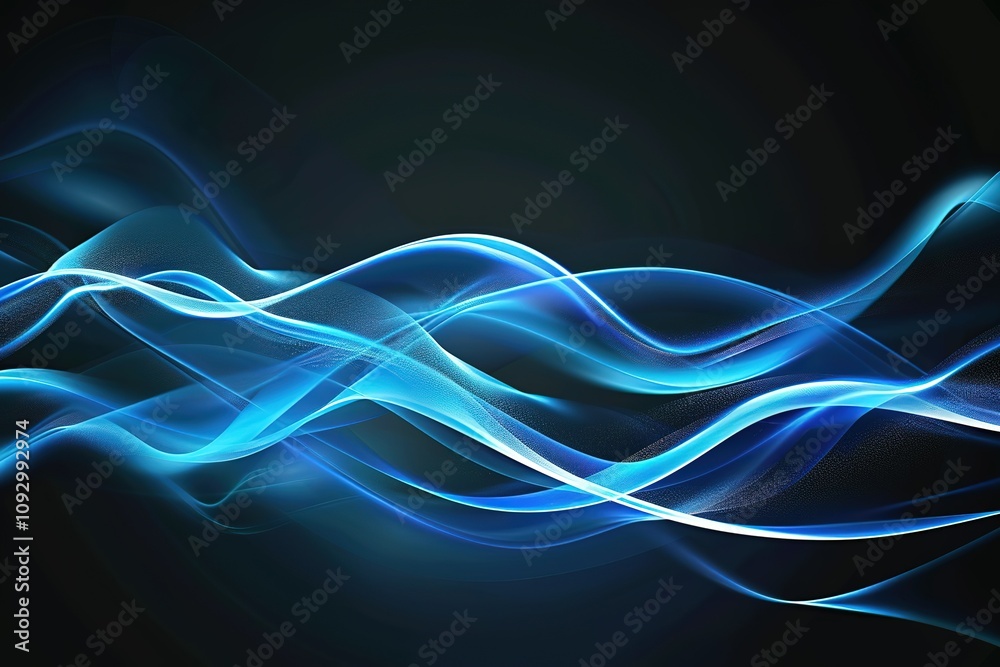 A blue wave with white dots on it A blue wave with white dots on it